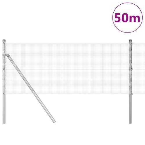 zavarena žičana ograda s 13 stubova 0.8x50 m pocinčani čelik Cijena