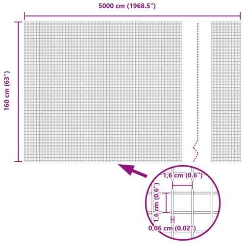 Zavarena žičana ograda s 13 stupova 1.6x50 m Galvanizirani čelik Cijena