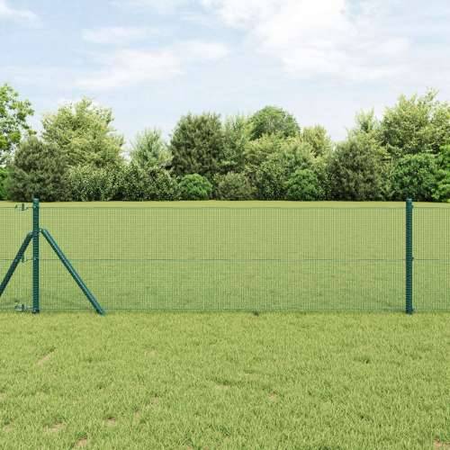 zavarena žičana ograda s 7 stupova Zelena 0.4x10 m Čelik Cijena