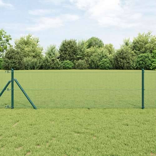 zavarena žičana ograda s 7 stupova Zelena 0.4x10 m Čelik Cijena