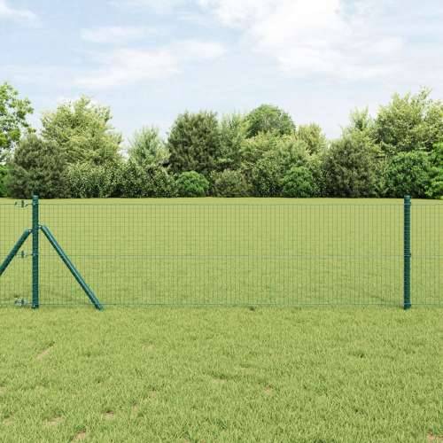 zavarena žičana ograda s 7 stupova zelena 0.6x10 m čelik Cijena