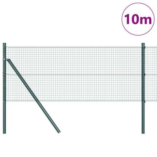 Zavarena žičana ograda s 7 postova Zelena 0.8x10 m Čelik Cijena