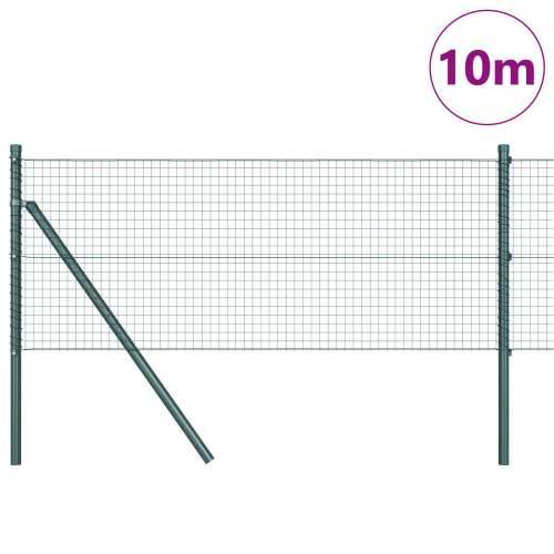 zavarena žičana ograda s 7 stupova zeleni 0,8x10 m čelik Cijena