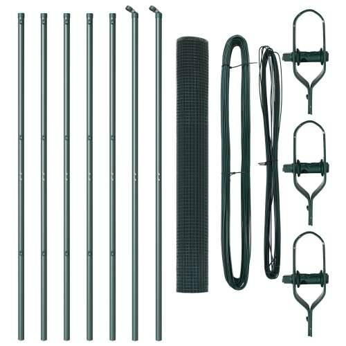 set ogradnih stupova Set od 2 Zelena Metal 10 x 1 m Izdržljivo Cijena