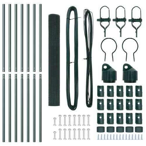 set ogradnih stupova Set od 2 Zelena Metal 10 x 1 m Izdržljivo Cijena