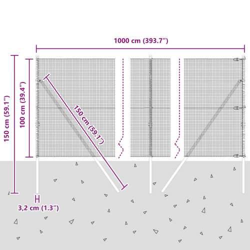 Set ograde Set od 2 Zeleni Metal 10 x 1 m Čvrsto Cijena