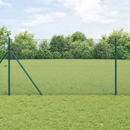 zavarena žičana ograda s 7 stupova zelena 1,2x10 m čelik Cijena