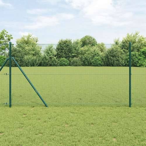 Zavarena žičana ograda s 7 stupova Zelena 1,2x10 m Čelik Cijena