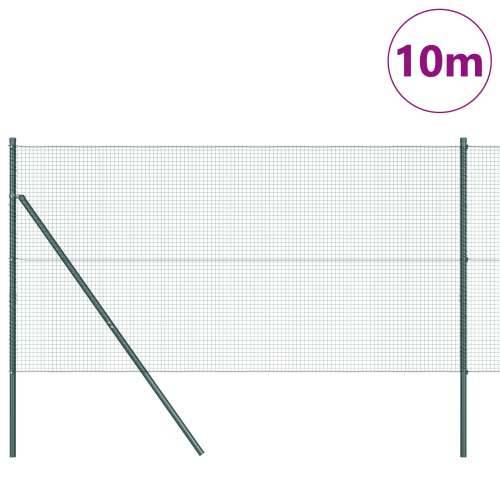 Zavarena žičana ograda s 7 stupova Zelena 1,2x10 m Čelik Cijena