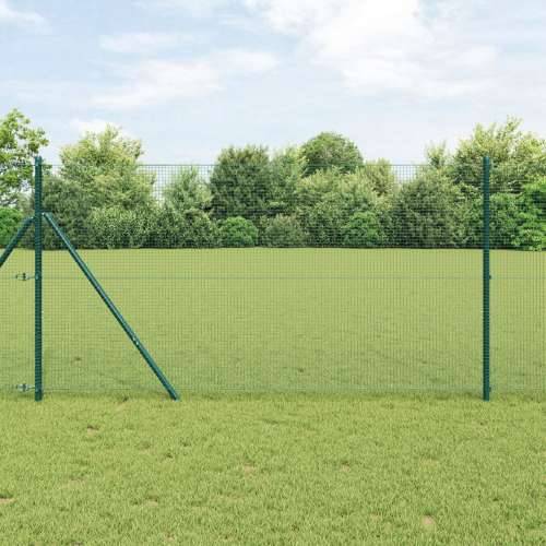 zavarena žičana ograda s 7 stupova Zelena 1.4x10 m Čelik Cijena