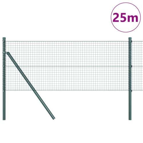Zavarena Mreža Ograde s 13 Stupova Zeleni 0.5x25 m Čelik Cijena