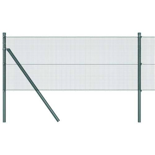 zavarena žičana ograda s 13 stupova Zelena 0.6x25 m Čelik Cijena