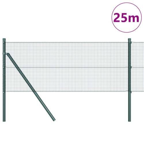 zavarena žičana ograda s 13 stupova Zelena 0.6x25 m Čelik Cijena