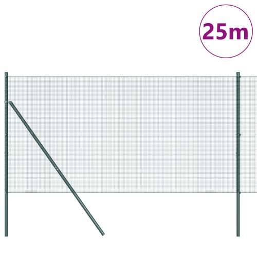 set metalnih stupova za ograde Set od 2 Zeleni Metal, PVC premaz Cijena
