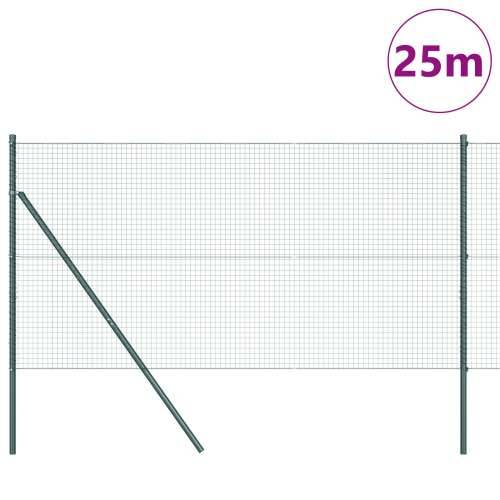 zavarena žičana ograda s 13 stupova Zelena 1.2x25 m Čelik Cijena