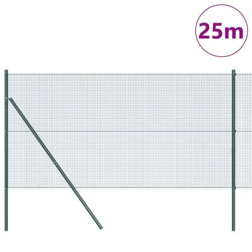 zavarena žičana ograda s 13 stupova Zelena 1.4x25 m Čelik Cijena