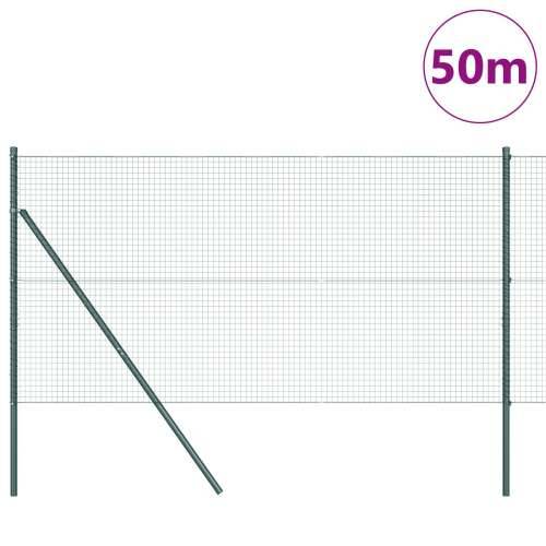 zavarena žičana ograda s 13 stupova Zelena 1.2x50 m Čelik Cijena