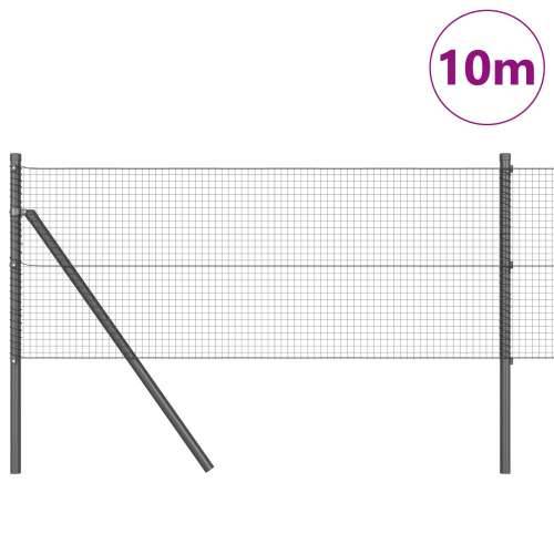 Zavarena Ograda s 7 Stupova Siva 0.4x10 m Čelik Cijena