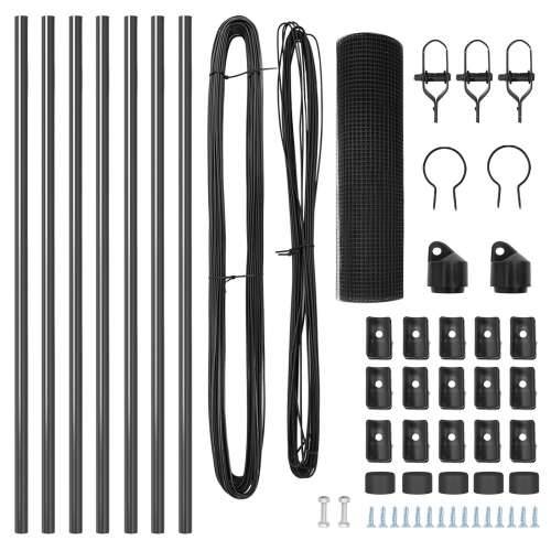 set stupova ograde set od 2 siva galvanizirani metal 10 x 0.5 m Cijena