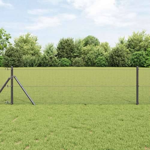 zavarena žičana ograda s 7 stupova Siva 0,8x10 m Čelik Cijena