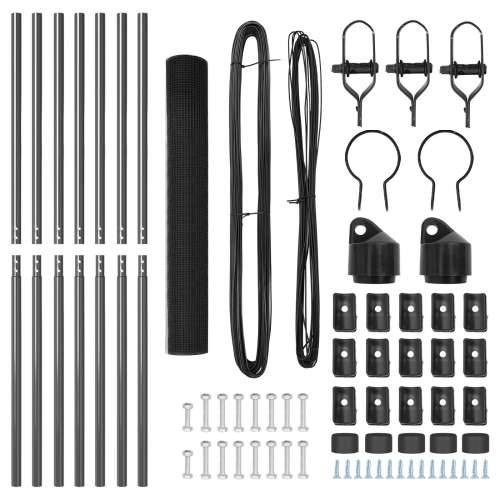 Sivi Set Ogradnih Stupova Set od 2 Siva Metal 10 x 1 m Cijena