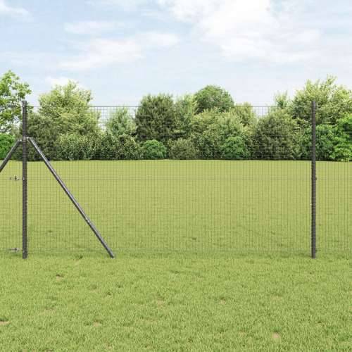zavarena žičana ograda s 7 stupova Siva 1.4x10 m Čelična Cijena