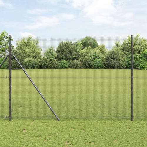 zavarena žičana ograda s 7 stupova siva 1.5x10 m čelik Cijena