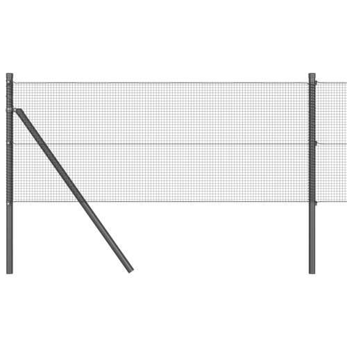 zavarena žičana ograda s 13 postova Siva 0.8x25 m Čelik Cijena