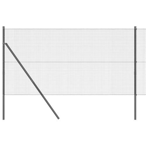 set stupova za ogradu set od 2 siva metal, plastika 25 x 1 m Cijena