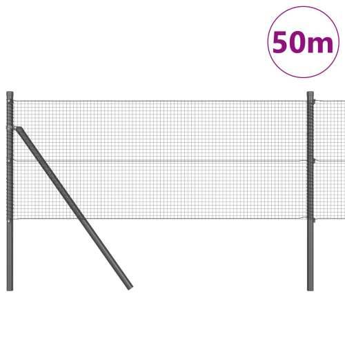 Zavarena žičana ograda s 13 stupova Siva 0.4x50 m Čelik Cijena