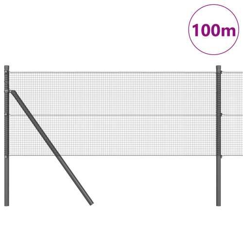 zavarena ograda sa 13 postova siva 0.6x100 m čelik Cijena
