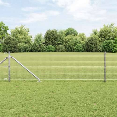 Zavarena žičana ograda s 13 špicastih postova 0.6x50 m Pocinčani čelik Cijena