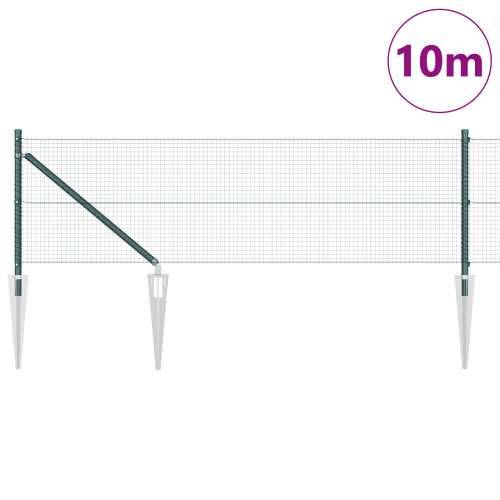 zavarena žičana ograda s 7 šiljastih postova zelena 0.4x10 m čelik Cijena