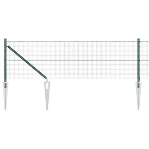 zavarena žičana ograda s 7 šiljastih postova zelena 0.4x10 m čelik Cijena
