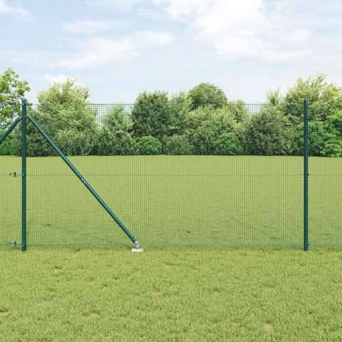 zavarena žičana ograda s 7 šiljkastih postova Zelena 1.4x10 m Čelik Cijena