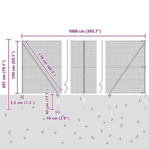 zavarena žičana ograda s 7 šiljcima zeleni 1,5x10 m čelik Cijena
