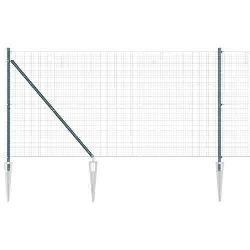 zavarena žičana ograda s 13 šiljatih postova Zelena 1.2x25 m čelik Cijena