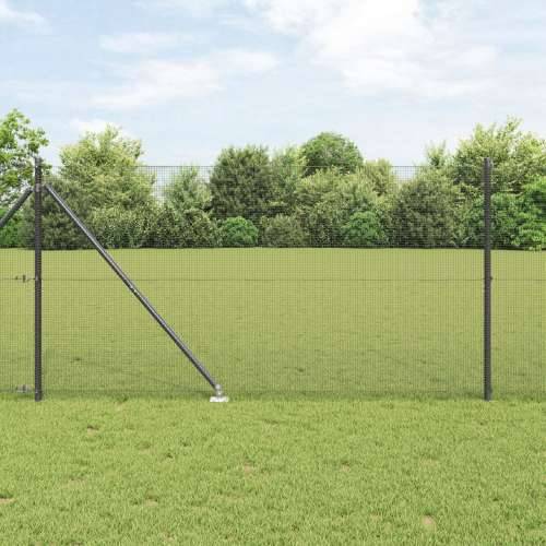 zavarena žičana ograda s 13 šiljcima siva 1,2x25 m čelik Cijena