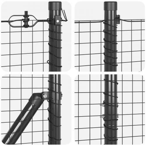 zavarena žičana ograda s 13 šiljatih stubova siva 1.6x25 m čelik Cijena