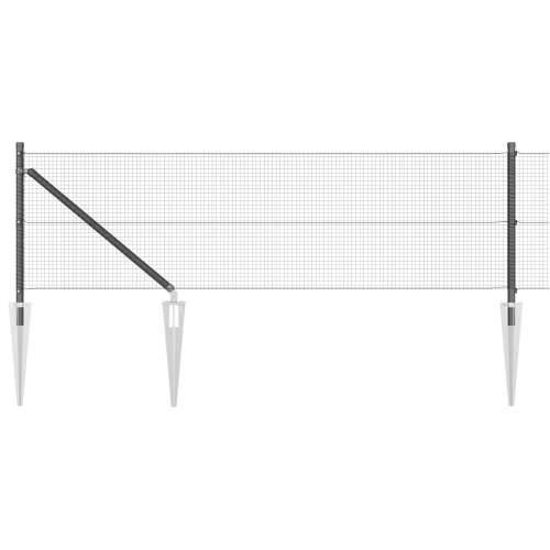 Zavarena žičana ograda s 13 sidrima Siva 0.4x50 m Čelik Cijena
