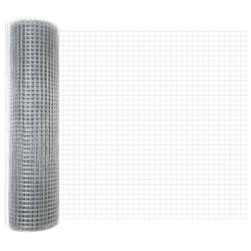 Zavarena žičana ograda s 7 flanged stupova 0.6x10 m Pocinčani čelik Cijena
