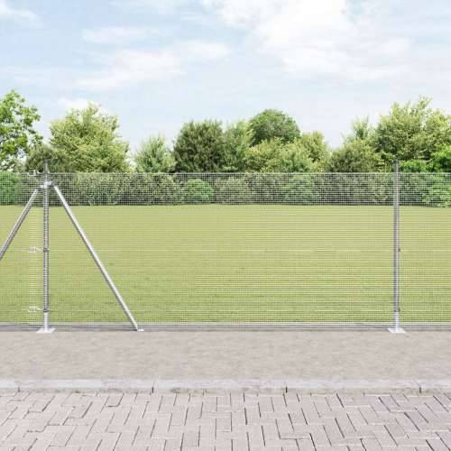 zavarena žičana ograda s 7 flanged postova 0.8x10 m pocinčani čelik Cijena