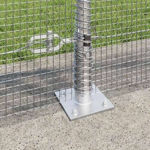 zavarena žičana ograda s 7 flanged postova 0.8x10 m pocinčani čelik Cijena