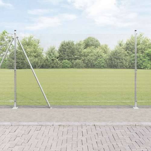 Zavarena žičana ograda s 7 proširenih postova 1.4x10 m Pocinčani čelik Cijena