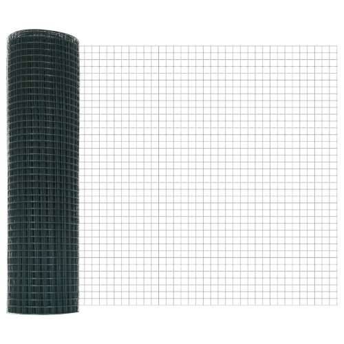 zavarena žičana ograda s 7 flanged stupova Zelena 0.6x10 m Čelik Cijena