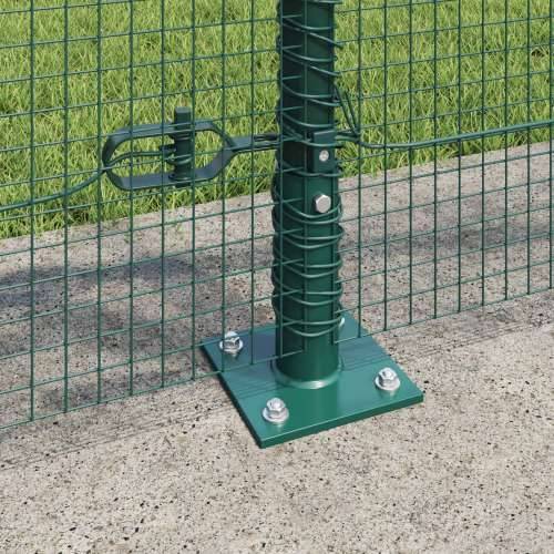 Zavarena žičana ograda s 7 flanged postova Zelena 0.8x10 m čelična Cijena