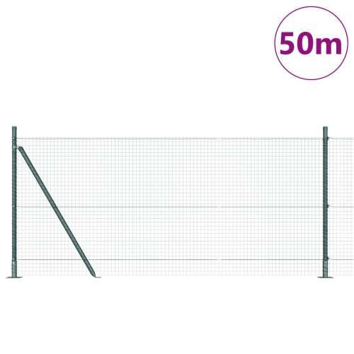 Zavarena žičana ograda s 13 postova zelena 0.8x50 m čelik Cijena