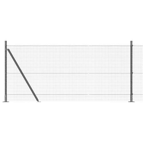 Set stubova ograde Set od 2 Siva Metal 10 x 1 m Izdržljivo Cijena