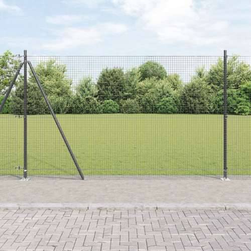 Zavarena Žica Ograda s 7 Ušinjenim Stupovima Siva 1.6x10 m Čelik Cijena