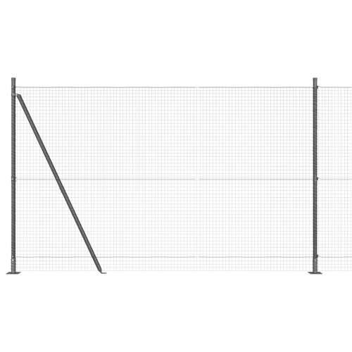 Zavarena Žica Ograda s 7 Ušinjenim Stupovima Siva 1.6x10 m Čelik Cijena
